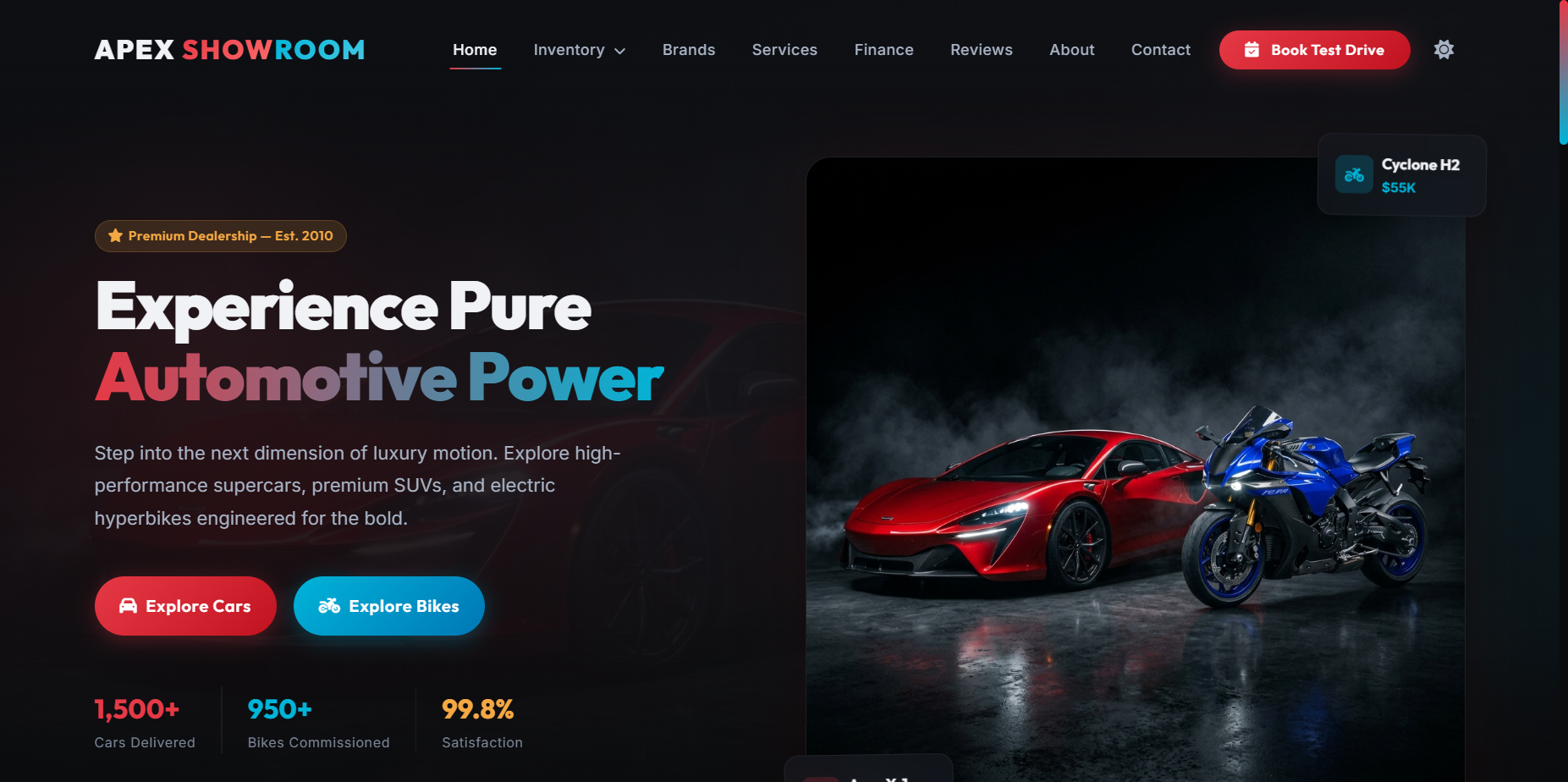 Custom Retail & Commerce Platform for Automobile Showroom