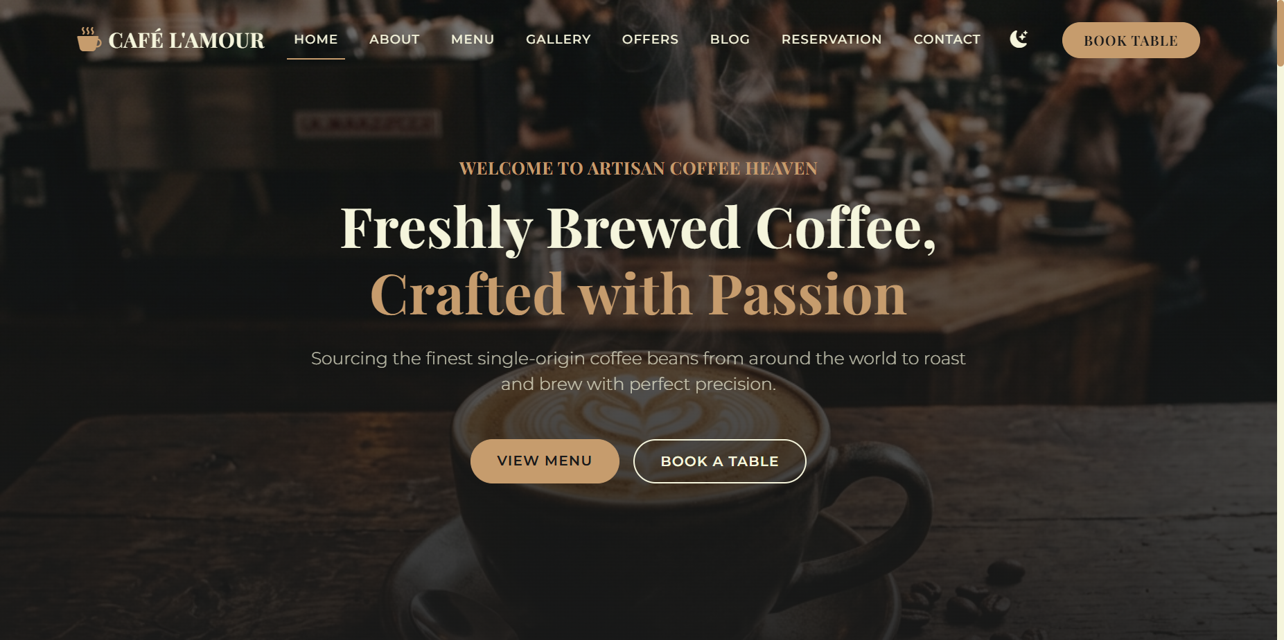 Custom Lifestyle & Leisure Platform for Cafe & Coffee Shop