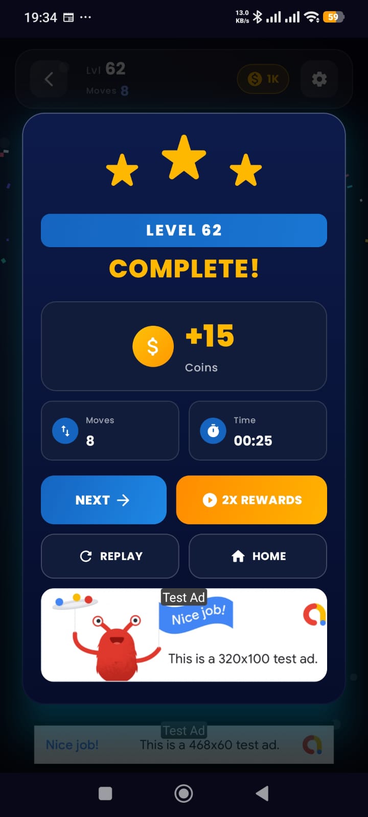 Progress View - Zivaan Solutions UI/UX Design - Water Sort Puzzle
