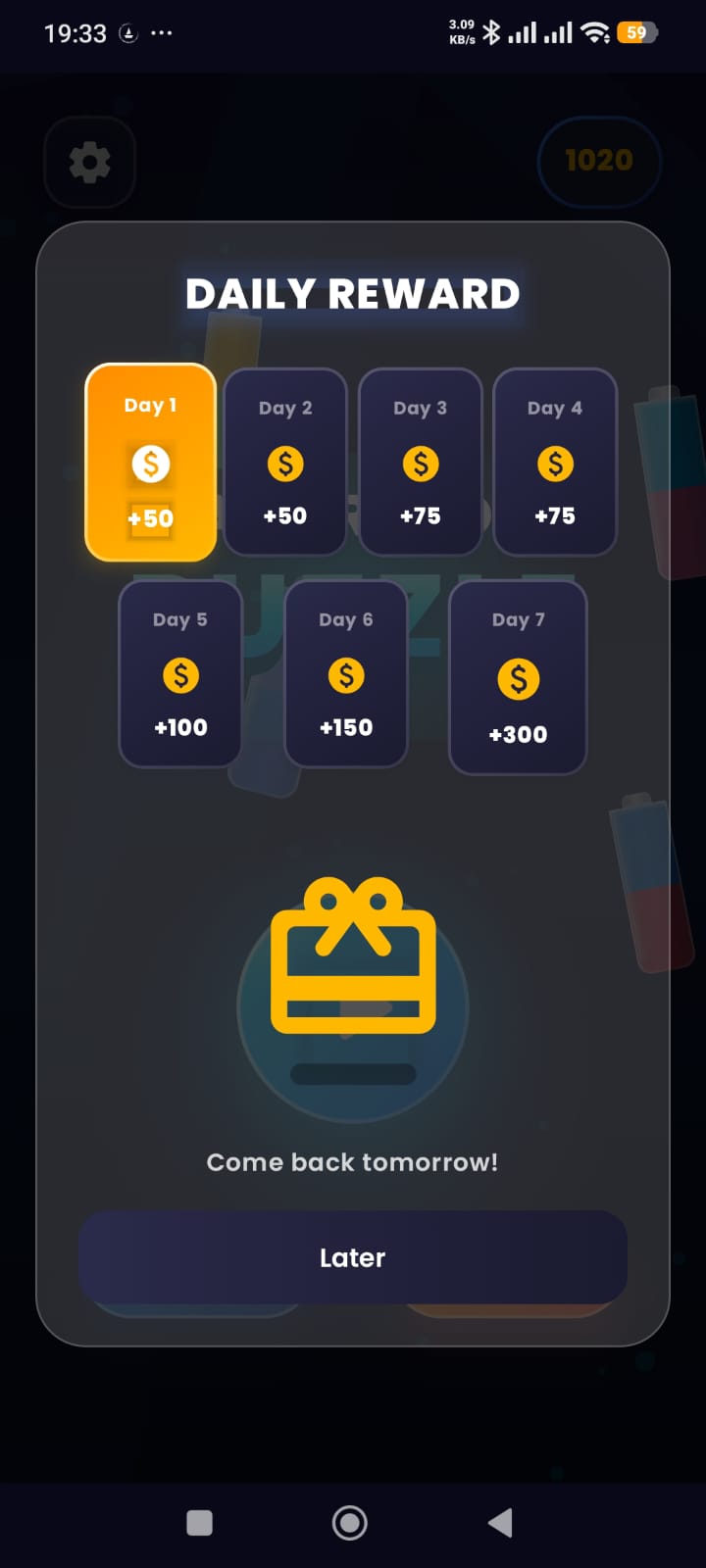 Daily Reward - Zivaan Solutions Android App Portfolio - Water Sort Puzzle